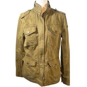 Vintage Y2K Abercrombie & Fitch Military Utility Jacket Size S Olive A&F 1892
